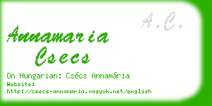 annamaria csecs business card